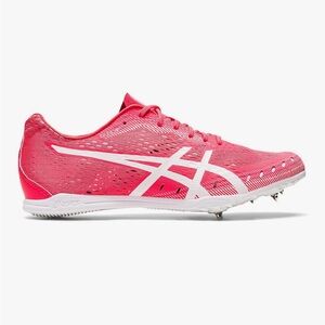 New in Box ASICS Track Shoes Men size 12.5 Pink Gun Lap 2 Shoes with Spikes